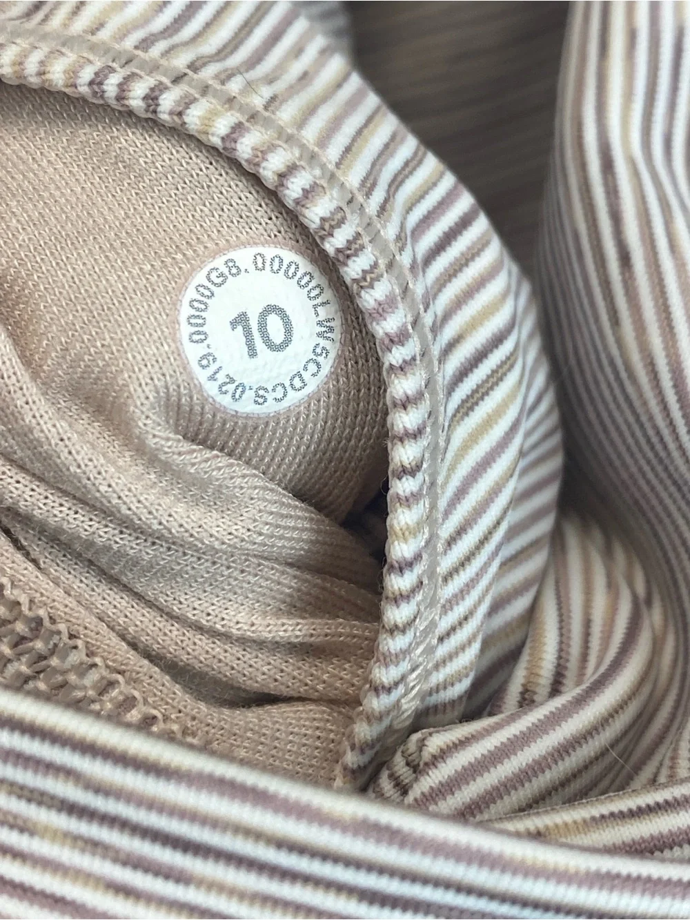 Lululemon Wunder Under Womens 10 Heathered  Stripe high Rise Tight Legging W5CDC